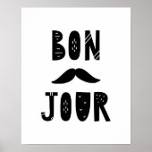 Moderne scandi Bon Jour-kinderkamer Poster (Voorkant)