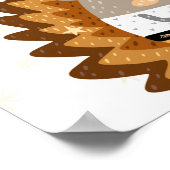 Moderne scandi egel met magische quote babykamer poster (Hoek)