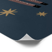 Moderne scandi hert en sterren slaapkamer poster (Hoek)