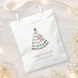 Moderne Scandi Minimaal Blush Hart Kerstboom Bedankzakje