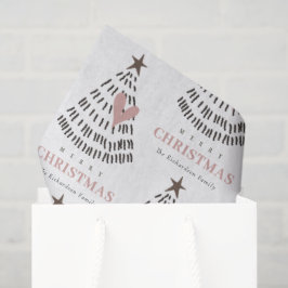 Moderne Scandi Minimaal Blush Hart Kerstboom Tissuepapier