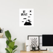 Moderne scandi wees dapper babykamer poster (Thuiskantoor)