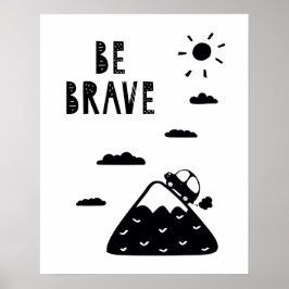 Moderne scandi wees dapper kinderkamer poster