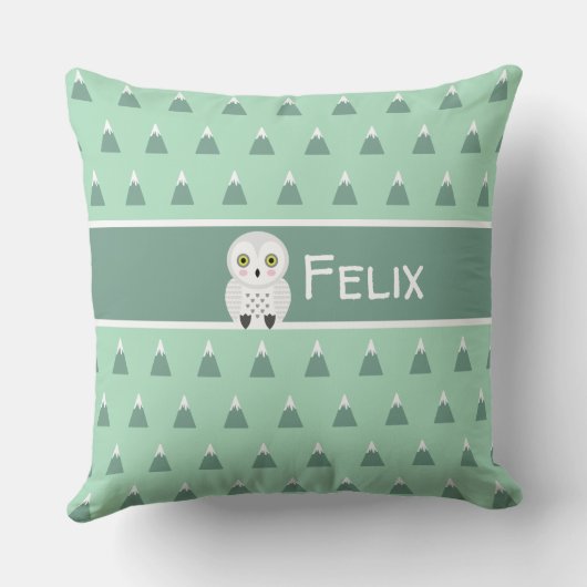 Moderne Scandinavische bergen en sleepnetten Kussen (Achterkant)