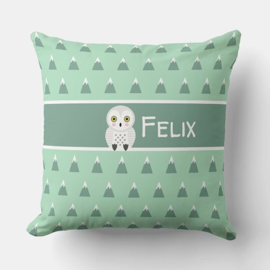 Moderne Scandinavische bergen en sleepnetten Kussen (Voorkant)