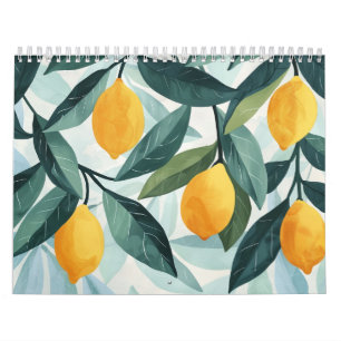 Moderne Scandinavische Bloemenvrucht   Volkskunst  Kalender