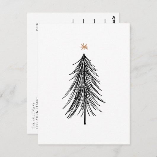 Moderne Scandinavische feestdag Briefkaart (Voorkant / Achterkant)