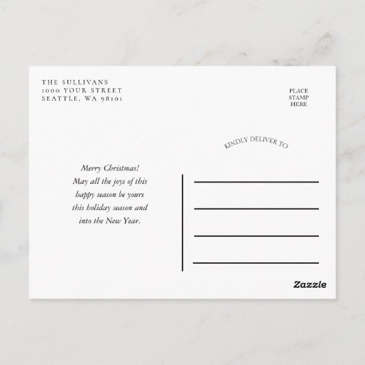 Moderne Scandinavische feestdag Briefkaart (Achterkant)