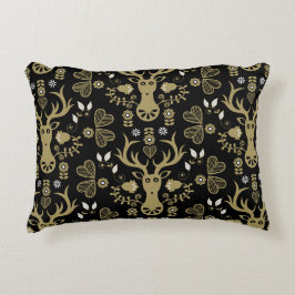 Moderne Scandinavische folk art herten Accent Kussen