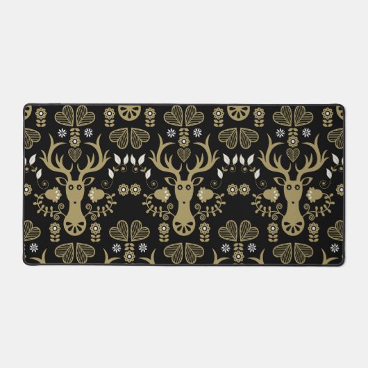 Moderne Scandinavische folk art herten Bureaumat (Voorkant)