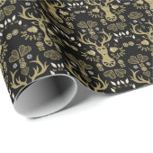 Moderne Scandinavische folk art herten Cadeaupapier (Rol Hoek)