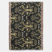 Moderne Scandinavische folk art herten Deken (Voorkant Verticaal)