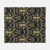 Moderne Scandinavische folk art herten Fleece Deken (Voorkant (Horizontaal))