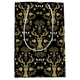 Moderne Scandinavische folk art herten Medium Cadeauzakje