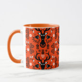 Moderne Scandinavische folk art herten Mok (Links)