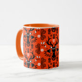 Moderne Scandinavische folk art herten Mok (Voorkant links)