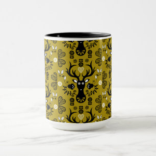 Moderne Scandinavische folk art herten Mok