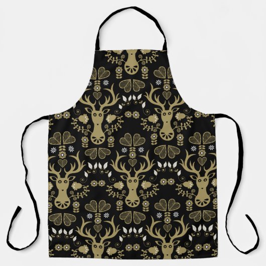 Moderne Scandinavische folk art herten Schort (Voorkant)