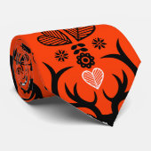 Moderne Scandinavische folk art herten Stropdas (Opgerold)