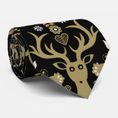 Moderne Scandinavische folk art herten Stropdas (Opgerold)