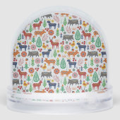 Moderne Scandinavische Folk Art Natuur Boho Foto Sneeuwbol (Achterkant)