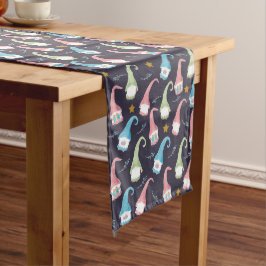 Moderne Scandinavische gnomen patroon tafel runner Medium Tafelloper