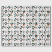 Moderne Scandinavische Groene Kerst Botanisch Cadeaupapier (Vlak)