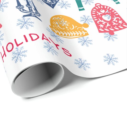 Moderne Scandinavische Kerst Folklore Kunst Papier (Rol Hoek)