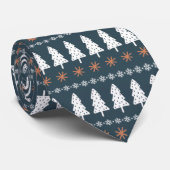 Moderne Scandinavische kerstboomstructuur grijs Stropdas (Opgerold)