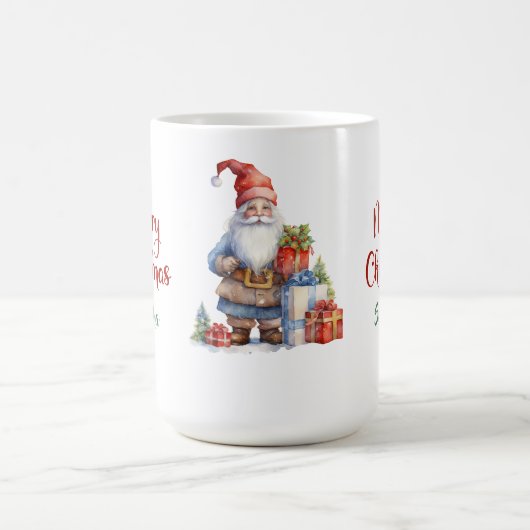 Moderne Scandinavische kerstkabouter met geschenke Koffiemok (Center)