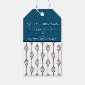 Moderne Scandinavische Kerstmis Cadeaulabel (Voorkant)