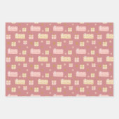 Moderne Scandinavische kerstpatronen beige roze Inpakpapier Vel (Voorkant 3)