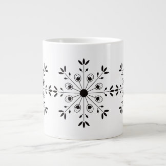 Moderne Scandinavische kerstsneeuwvlok Grote Koffiekop