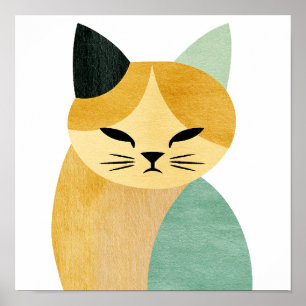 Moderne Scandinavische Minimalistische Geometrisch Poster