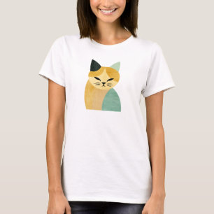 Moderne Scandinavische Minimalistische Geometrisch T-shirt