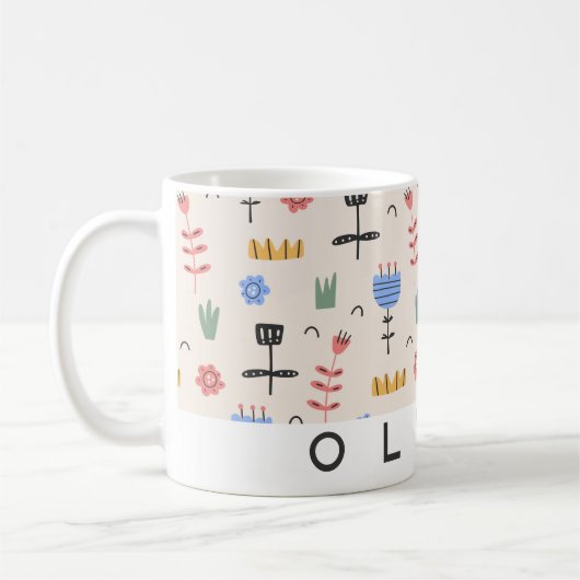 Moderne Scandinavische Mok | Gepersonaliseerd cade (Links)