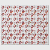 Moderne Scandinavische Rode Kerst Botanische Cadeaupapier (Vlak)