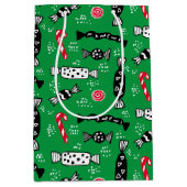 Moderne Scandinavische Snoep Bonbon Green Medium Cadeauzakje (Voorkant)