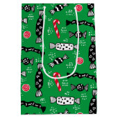 Moderne Scandinavische Snoep Bonbon Green Medium Cadeauzakje (Achterkant)