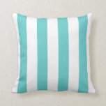 Moderne Scandinavische stijl aqua turquoise stripe Kussen<br><div class="desc">Moderne Scandinavische stijl aqua turquoise en witte strepen kussen.</div>