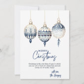 Moderne Scandinavische stijl Ornamenten Kerst Feestdagenkaart (Voorkant)