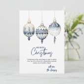 Moderne Scandinavische stijl Ornamenten Kerst Feestdagenkaart (Staand voorkant)