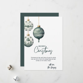 Moderne Scandinavische stijl Ornamenten Kerst Feestdagenkaart