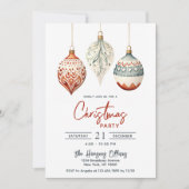 Moderne Scandinavische stijl Ornamenten kerstfeest Kaart (Voorkant)