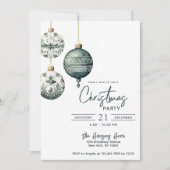 Moderne Scandinavische stijl Ornamenten kerstfeest Kaart (Voorkant)