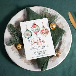 Moderne Scandinavische stijl Ornamenten kerstfeest Kaart