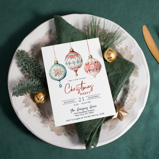 Moderne Scandinavische stijl Ornamenten kerstfeest Kaart