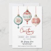 Moderne Scandinavische stijl Ornamenten kerstfeest Kaart (Voorkant)