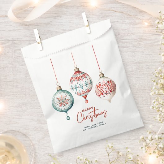 Moderne Scandinavische stijl Ornamenten Vrolijk ke Bedankzakje (Geknipt)