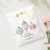 Moderne Scandinavische stijl Ornamenten Vrolijk ke Bedankzakje (Gezegeld)